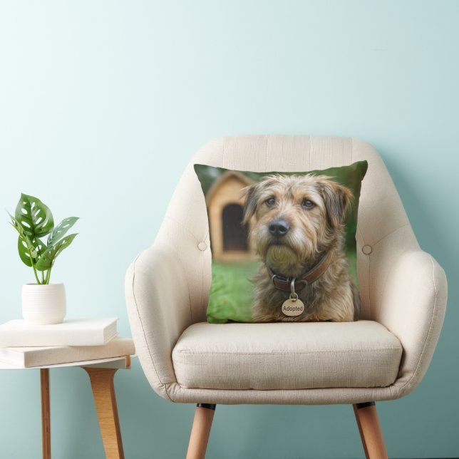 Adopted Scruffy Dog With Doghouse Cushion (Chair)