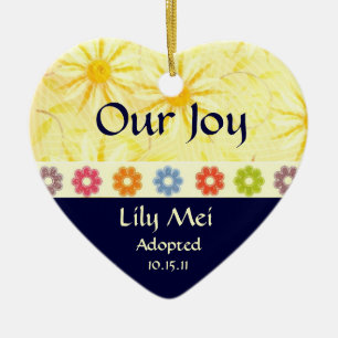 Adoption Announcement Keepsake Ceramic Tree Decoration