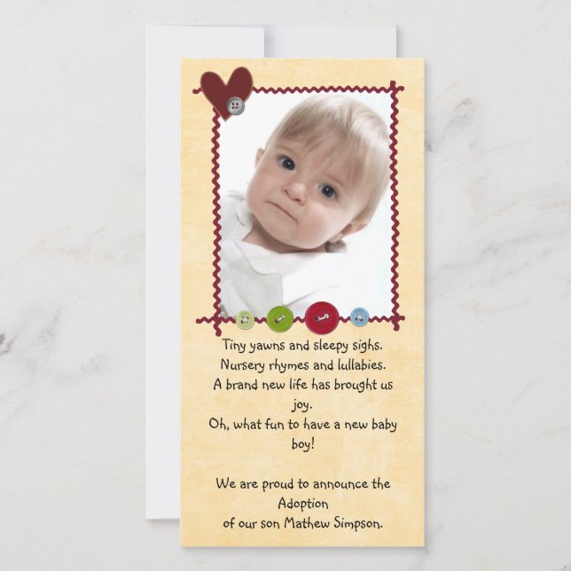 adoption announcement photocard (Front)