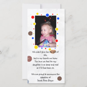 adoption announcement photocard