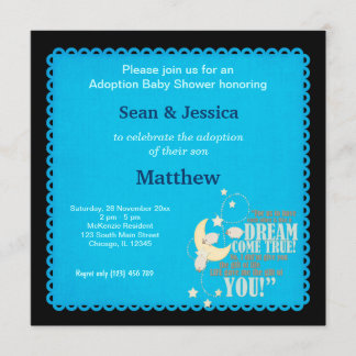 Adoption Baby Shower Boy Invitation