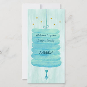 Adoption Card Blue - A Forever Family Lampion
