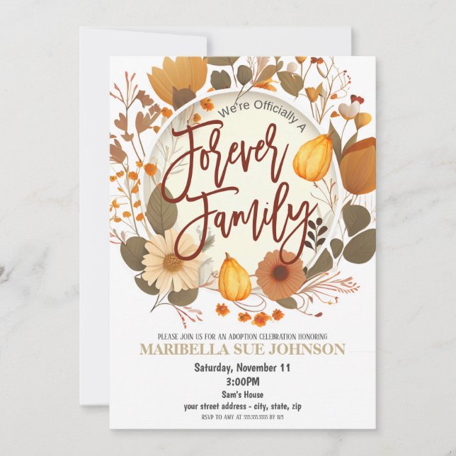 Adoption Celebration Invitation (Front)