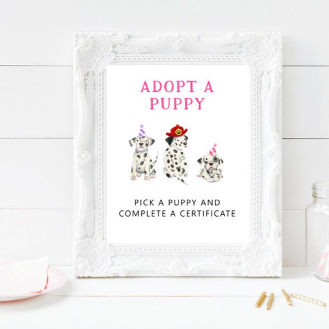 Adoption Centre | Girl Firefighter Party Sign (Creator Uploaded)