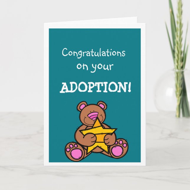 Adoption congratulations greetings card (Front)