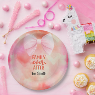 Adoption Foster Child family Ever After Paper Plate
