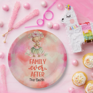 Adoption Foster Child family Hawaiian Paper Plate