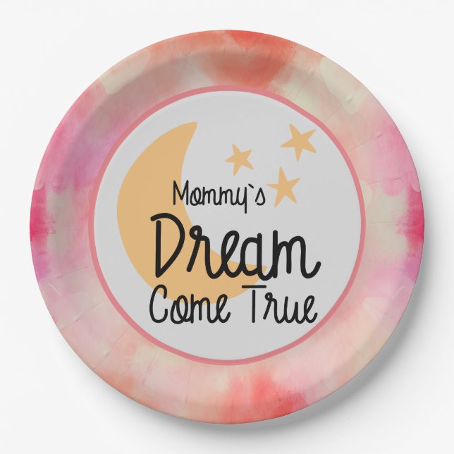 Adoption Foster Child family welcome party Dream Paper Plate (Front)