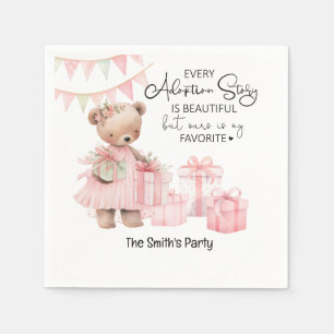 Adoption Foster Child Girl pink theme party Napkin
