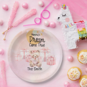 Adoption Foster Child  Girl pink theme party  Paper Plate