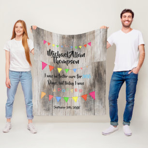 Adoption From Foster Care Custom Fleece Blanket