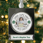 Adoption Gift "Santa Came Early" Our 1st Christmas<br><div class="desc">This "Santa Came Early" adoption ornament celebrates your first christmas together as a forever family! This custom photo ornament will become a cherished keepsake for years to come.</div>