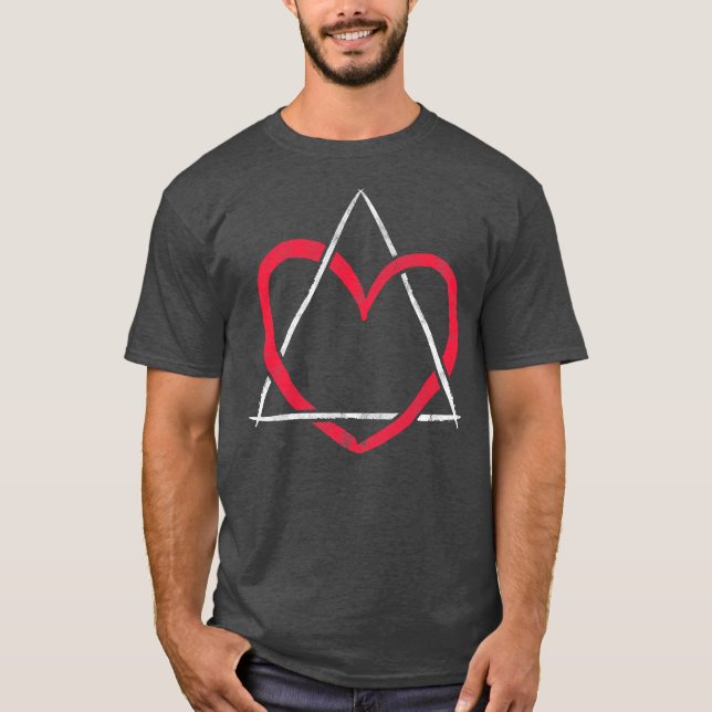 Adoption Heart Love Symbol Foster Child Mum Dad T-Shirt (Front)