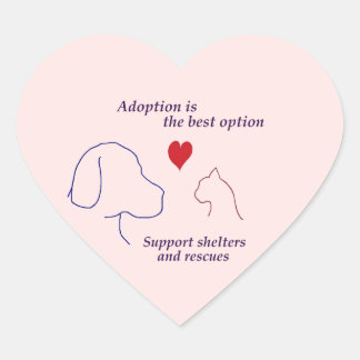 Adoption is the Best Option Heart Sticker