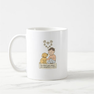 Adoption Love – Minimalist Dog & Owner Heart Paw  Coffee Mug