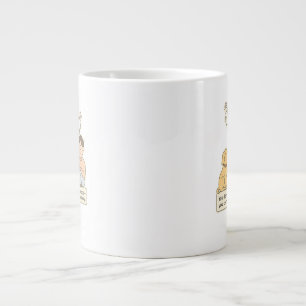 Adoption Love – Minimalist Dog & Owner Heart Paw Large Coffee Mug