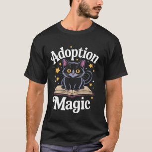 Adoption Magic Cat Book Lover T-Shirt