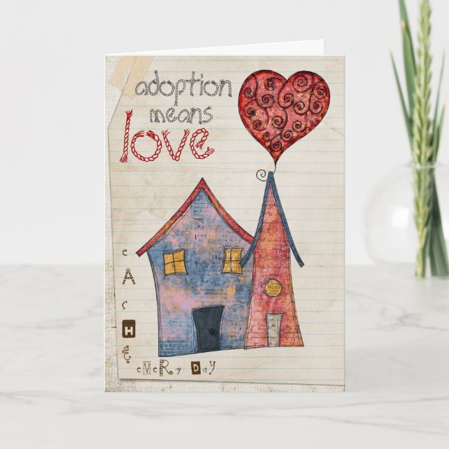 adoption means love card (Front)