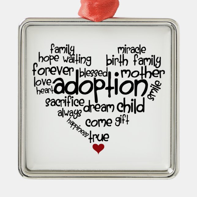 Adoption Metal Tree Decoration (Front)