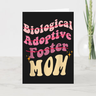 Adoption Mom - Cute Mothers Day Biological Adoptiv Card