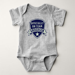 Adoption "Officially Team" Name Kid's Gotcha Day Baby Bodysuit