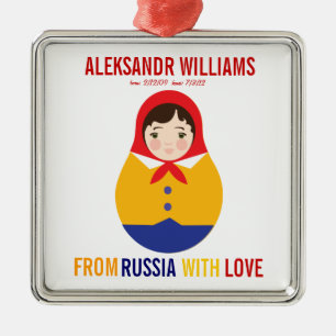 Adoption Ornament Russian Matryoshka Keepsake