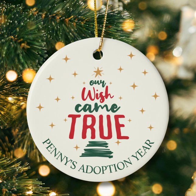 Adoption "Our Wish Came True" Christmas  Ceramic Tree Decoration (Creator Uploaded)