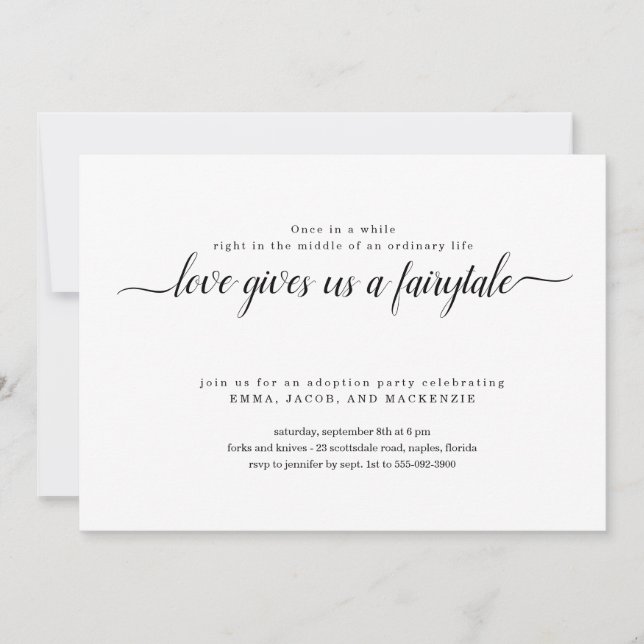 Adoption Party Invitation (Front)