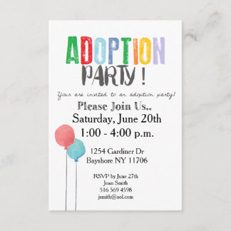 Adoption Party Invites