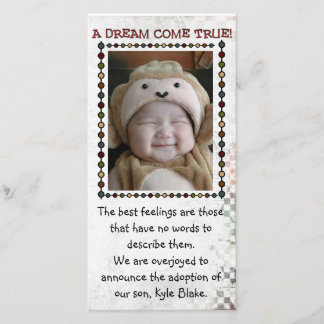 adoption photo card