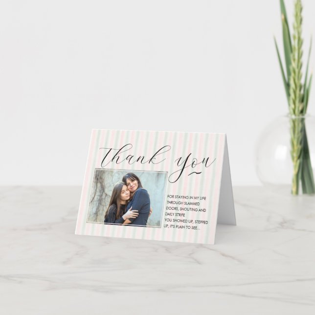 Adoption Proposal for Stepmom Stepdad Thank You Card (Front)