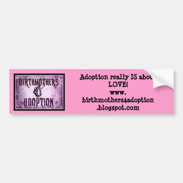 Adoption really IS about LOVE! Bumper Sticker (Front)