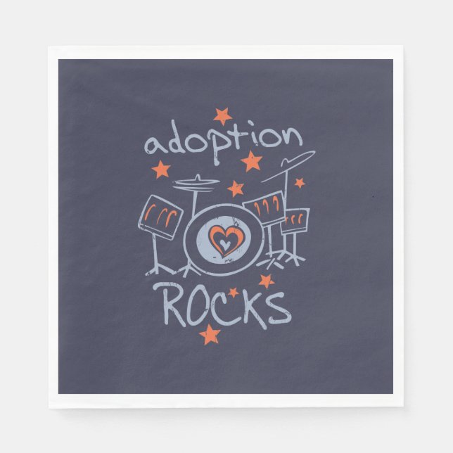 Adoption Rocks Party Napkin (Front)