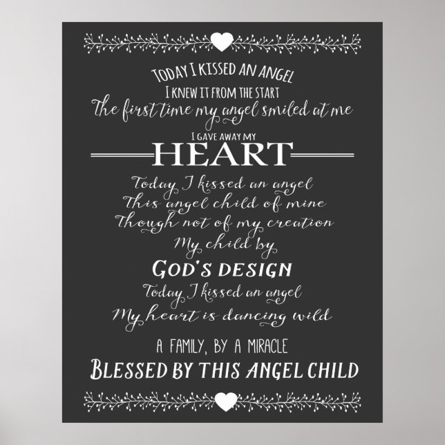 Adoption verse gift for new Adoption Quote Poster (Front)