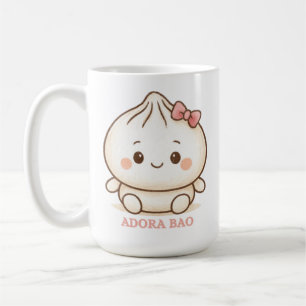 Adora Bao Cute Pink Bao Bun Illustration Coffee Mug