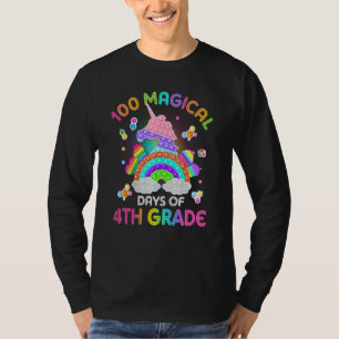 Adorable 100 Days Of Magical 4th Learning School U T-Shirt