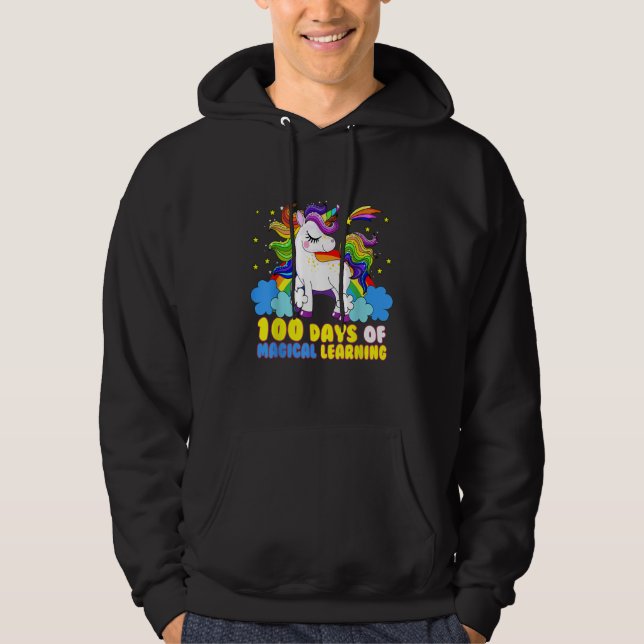 Adorable 100 Days of Magical Learning School Unico Hoodie (Front)