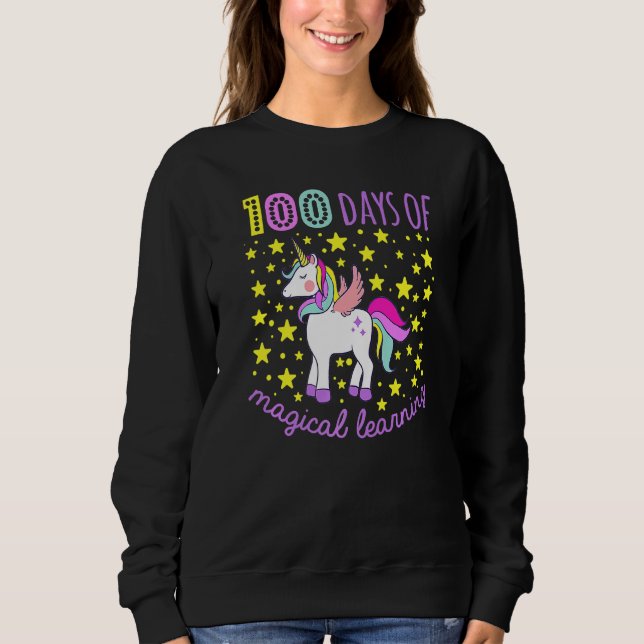 Adorable 100 Days Of Magical Learning School Unico Sweatshirt (Front)