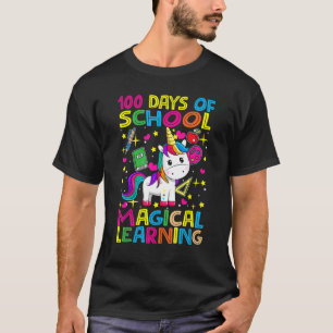 Adorable 100 Days of Magical Learning School Unico T-Shirt