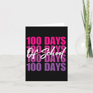 Adorable 100 Days Of School Retro Gradient 100th D Card