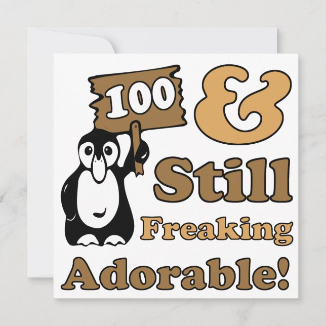 Adorable 100th Birthday Card (Front)