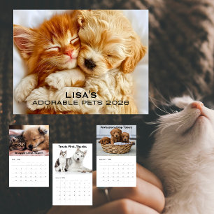 Adorable 2026 Pet Calendar With Name