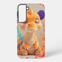 Adorable 3D Baby Dragon Character with Purple Ears