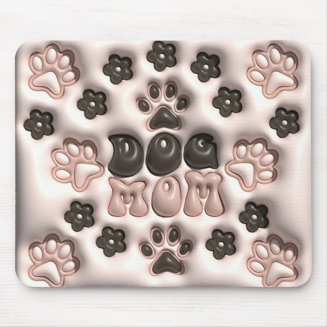 Adorable 3D Dog Mum Mouse Pad (Front)