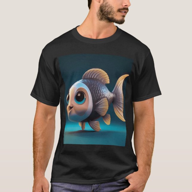 Adorable 3D Fish Fun T-Shirt (Front)