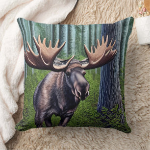 Adorable Abstract Little Moose Cushion