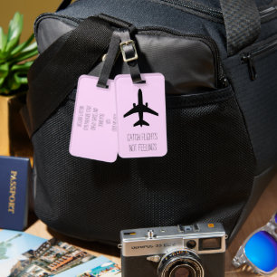 Adorable acrylic travel luggage tag, Out of Office Tag