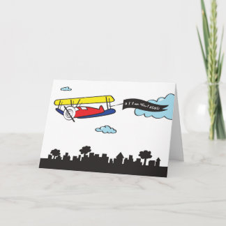 Adorable Aeroplane Message | I Love You Card