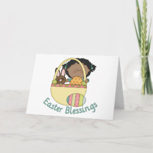 Adorable African American Easter Kids Cards