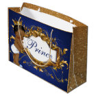 Adorable African Prince Royal Blue/Gold Gift Bag